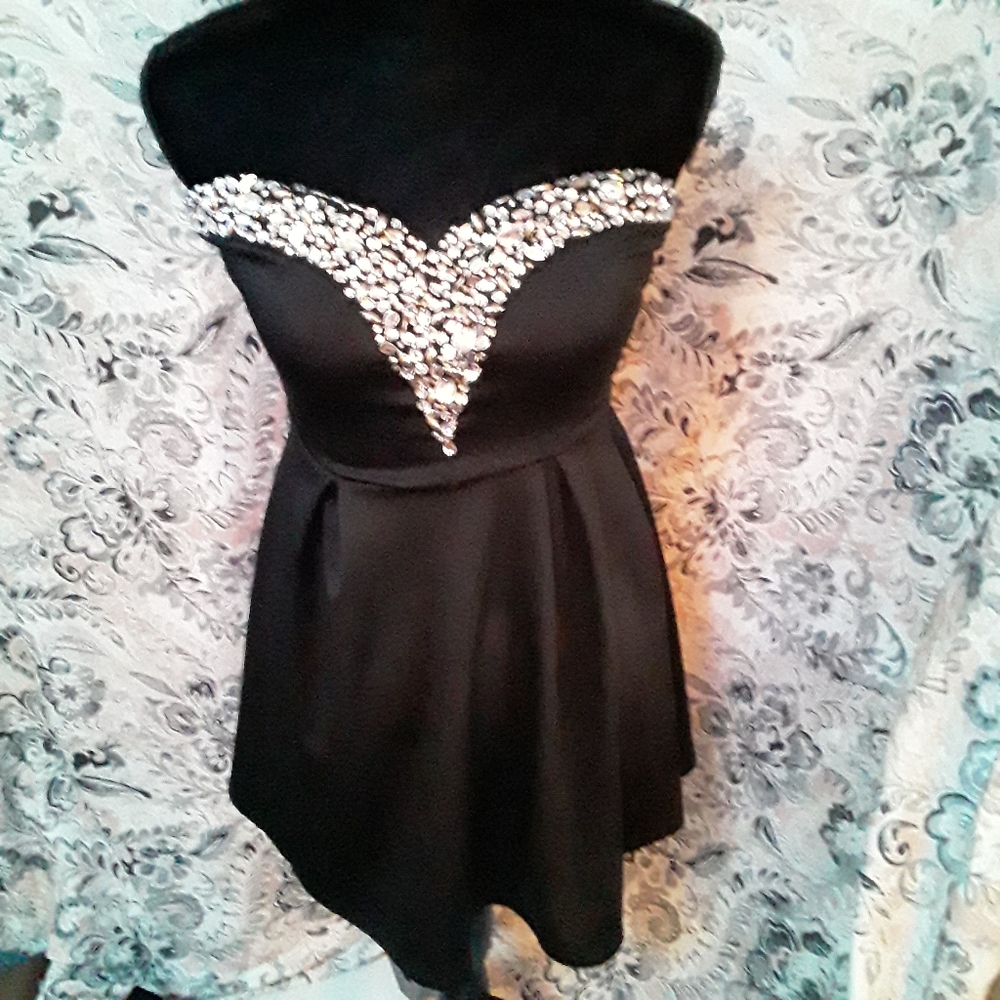 Charlotte Russe women's black with gems dress